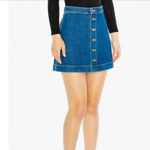American Apparel denim a-line skirt